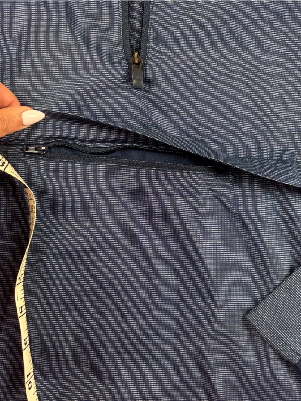 ADIDAS Men’s Essentials Anorak Blue 1/4 Zip Pullover Hooded Jacket size: Small - Picture 4 of 8